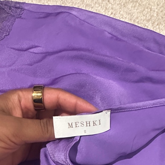 Meshki Elegant Purple Lace Trim Chemise - Picture 5 of 5